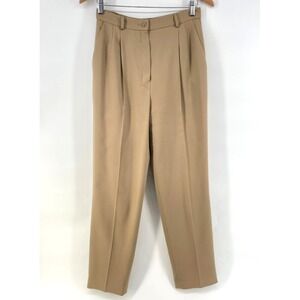Vtg Pendleton Dress Pants Womens 6  Camel Tan 100% Virgin Wool Lined Academia